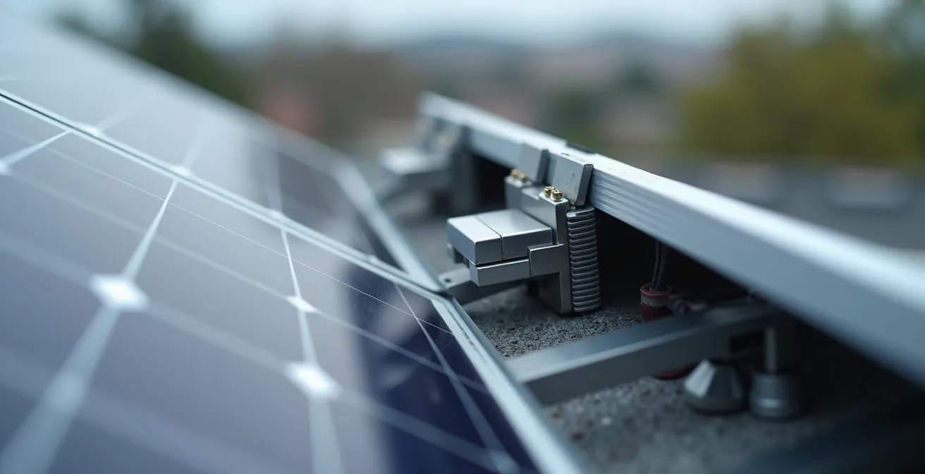 Close-up comparison of microinverter and string inverter solar panel systems showing decentralized vs centralized architecture
